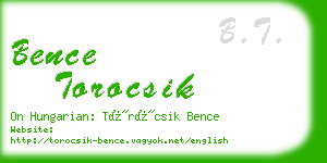 bence torocsik business card